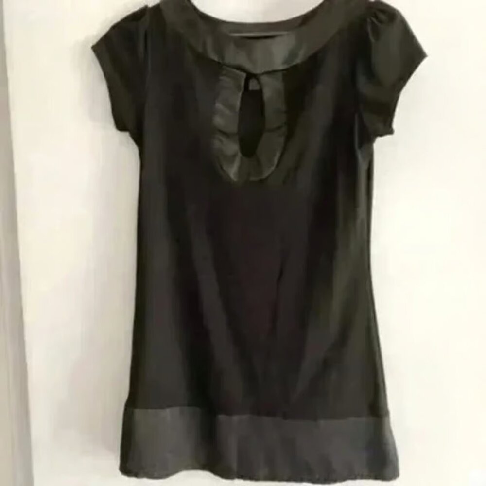 Wet Seal Trendy Black Polyester Top with Cut Out
